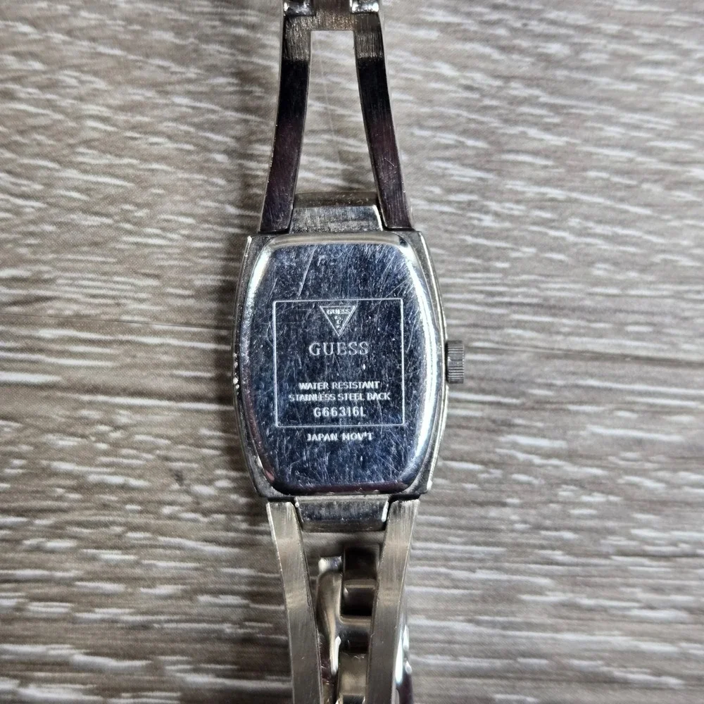 Guess G66316L Women's 17mm Rectangle Watch Gold & Silver Tone Quartz 6